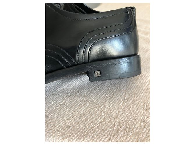 Montsouris Scarpe City Louis Vuitton in Pelle Nera Nero - vista 3