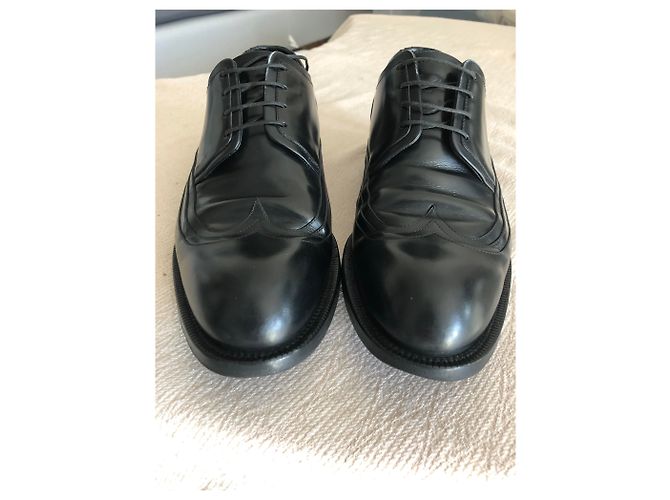 Montsouris Scarpe City Louis Vuitton in Pelle Nera Nero - vista 8