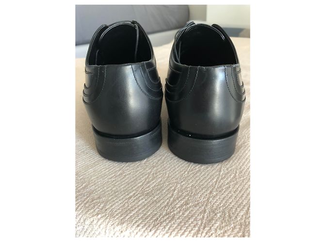 Montsouris Scarpe City Louis Vuitton in Pelle Nera Nero - vista 9