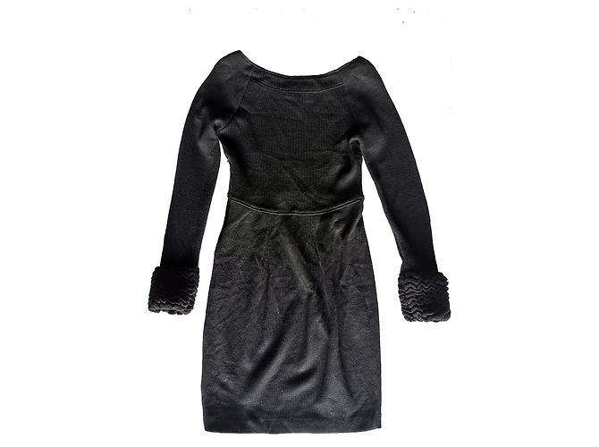 Roberto Cavalli Wollkleid Schwarz - Ansicht 2