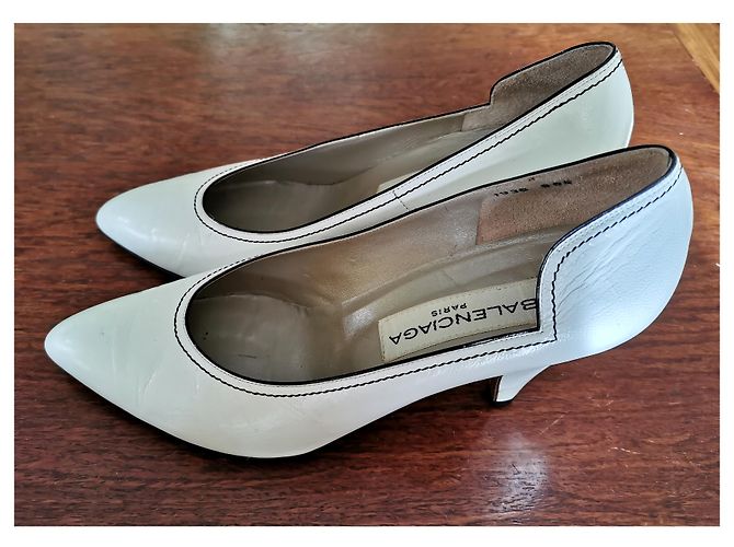Balenciaga Leder Pumps Weiß - Ansicht 2