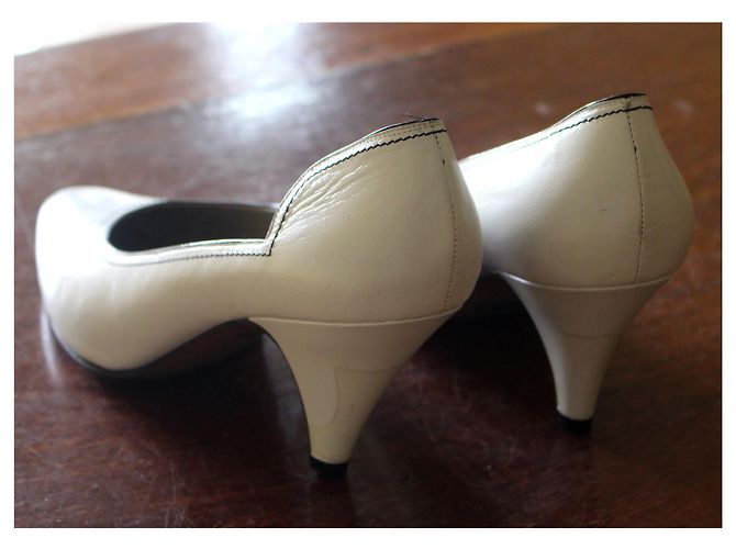 Balenciaga Leder Pumps Weiß - Ansicht 3