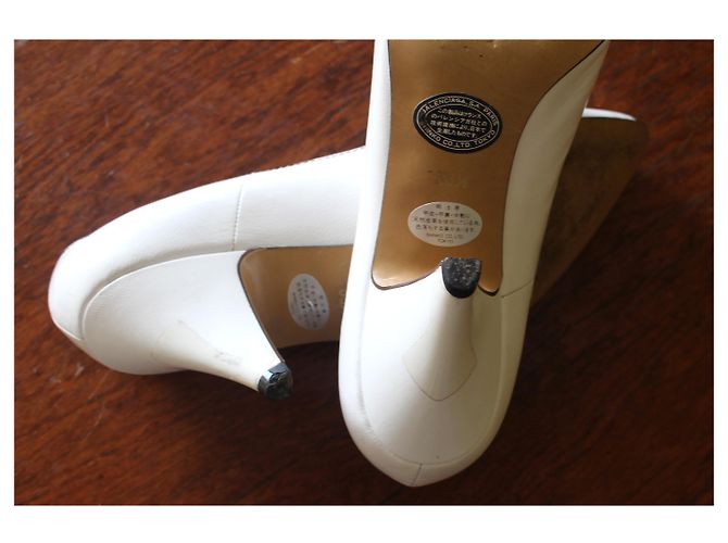 Balenciaga Leder Pumps Weiß - Ansicht 4