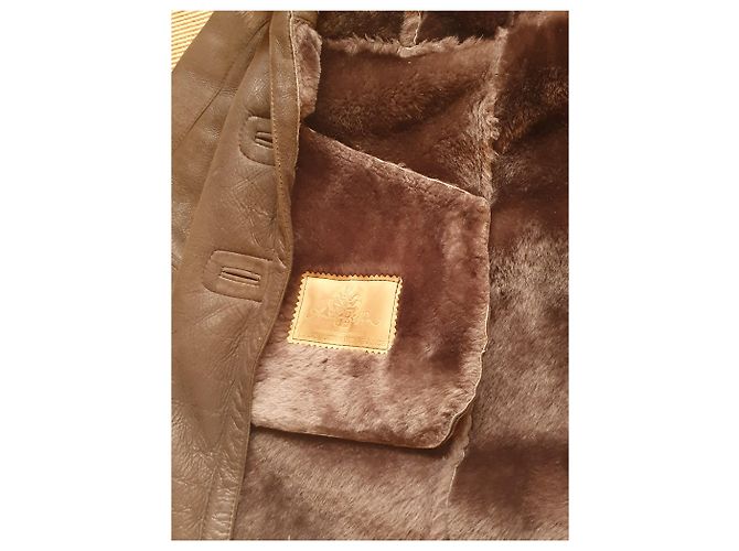 No Name Lamm-Shearling-Mantel mit Fuchskragen - Ansicht 5