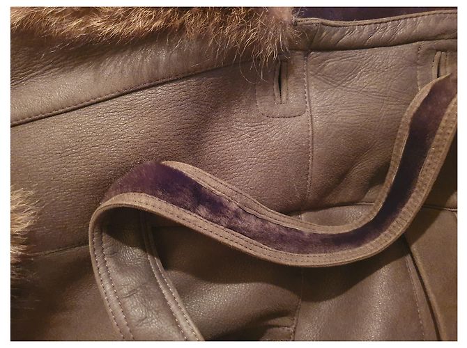 No Name Lamm-Shearling-Mantel mit Fuchskragen - Ansicht 6