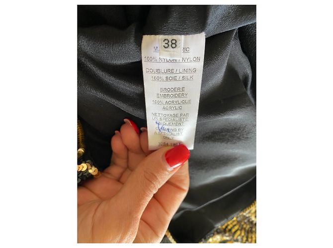 Balmain Kleid goldfarben Nylon Golden - Ansicht 5