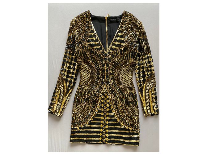 Balmain Kleid goldfarben Nylon Golden - Ansicht 6