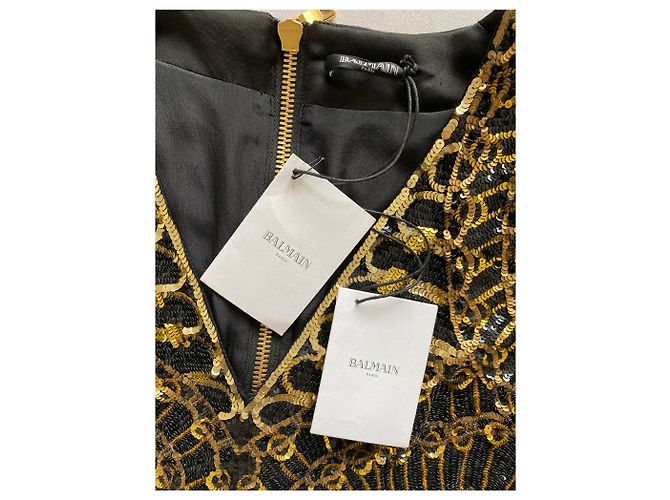 Balmain Kleid goldfarben Nylon Golden - Ansicht 7