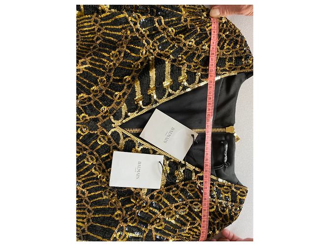 Balmain Kleid goldfarben Nylon Golden - Ansicht 8