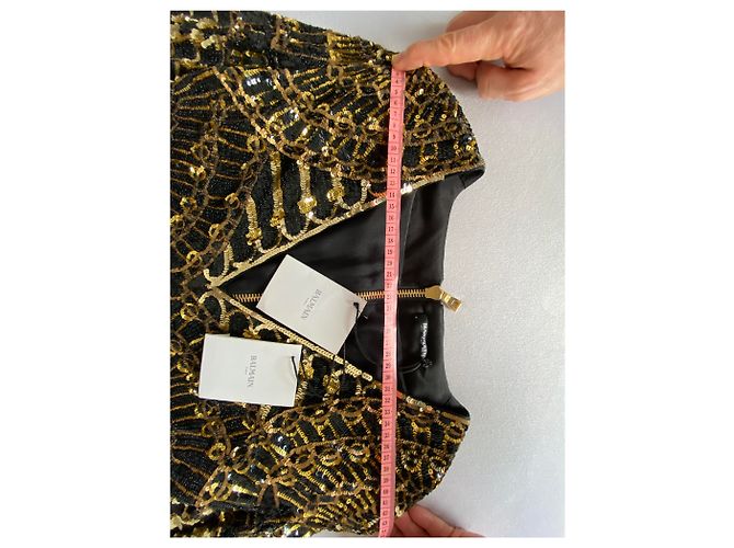 Balmain Kleid goldfarben Nylon Golden - Ansicht 9