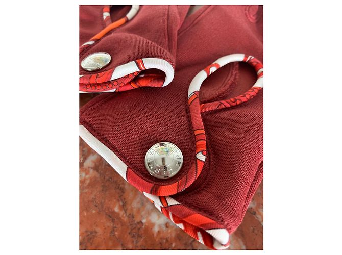 Luvas de seda Hermès vermelhas Vermelho - vista 2