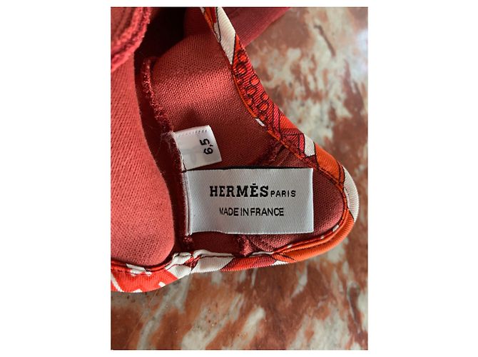 Luvas de seda Hermès vermelhas Vermelho - vista 4