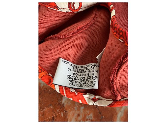 Luvas de seda Hermès vermelhas Vermelho - vista 5