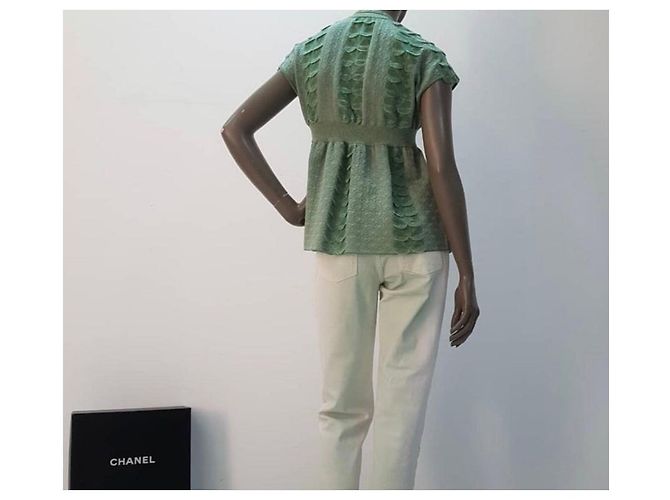 Crociera Chanel Parigi Seul 2016 Camicetta superiore verde - vista 4
