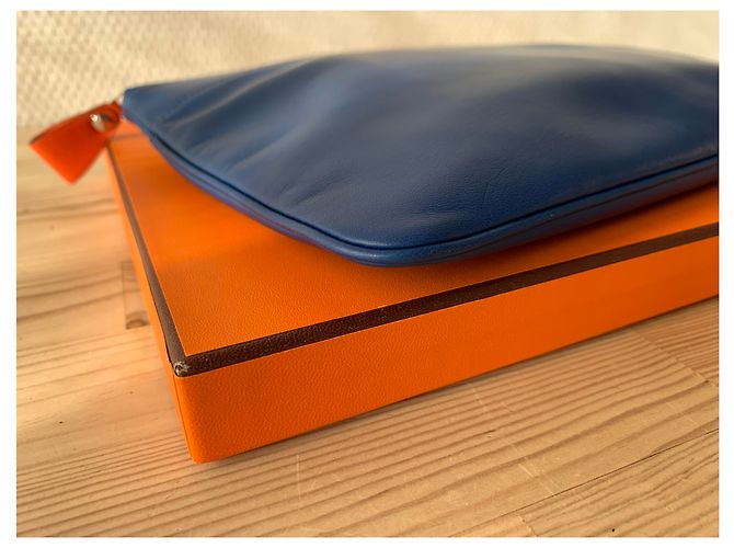 Hermès Bolsos de embrague Azul Naranja - vista 5