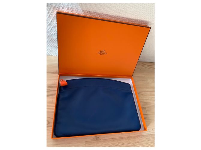Hermès Bolsos de embrague Azul Naranja - vista 6