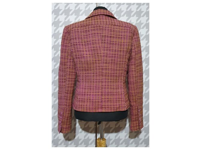 Blazer Strenesse in lana viola e verde Porpora - vista 3