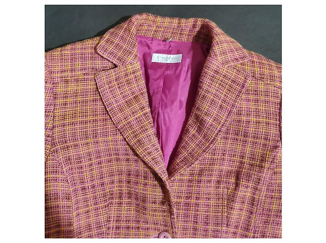 Blazer Strenesse in lana viola e verde Porpora - vista 4