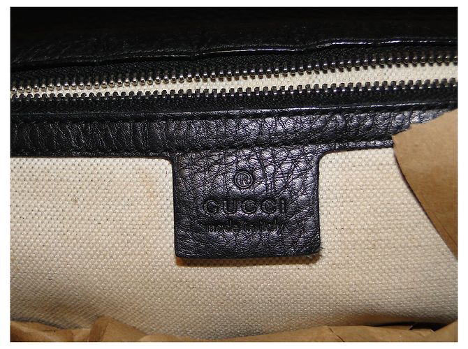 Gucci Borsa bamboo grande in pelle martellata nera MAGNIFIQUE - vista 5