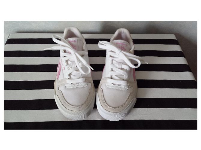 Reebok sneaker in tela e pelle Bianco - vista 2