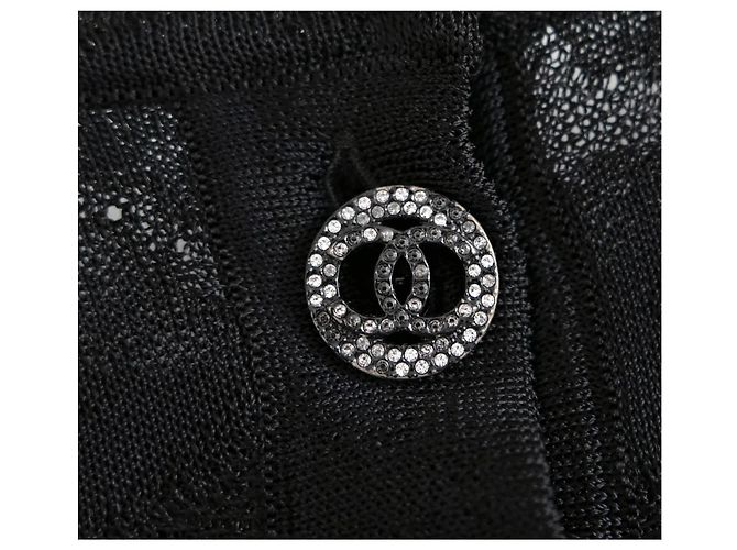 Chanel SS20 Rüschen CC Strickkleid Schwarz - Ansicht 8
