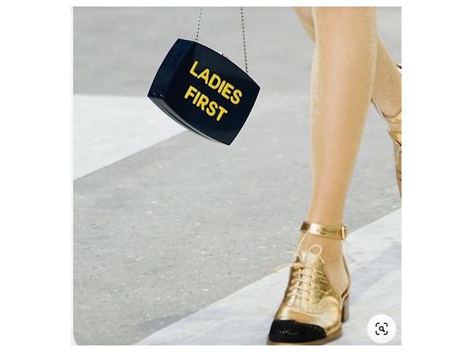 CHANEL Derby d'oro T40,5 Modello di punta della collezione IT! Gold hardware - vista 2