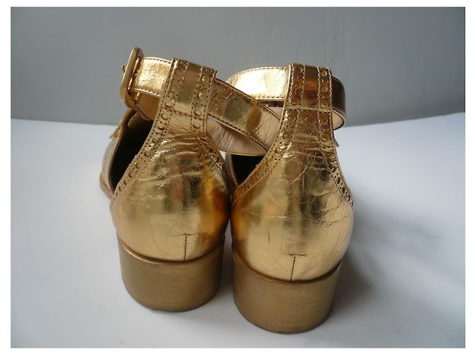 CHANEL Derby d'oro T40,5 Modello di punta della collezione IT! Gold hardware - vista 7