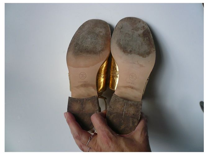 CHANEL Derby d'oro T40,5 Modello di punta della collezione IT! Gold hardware - vista 8