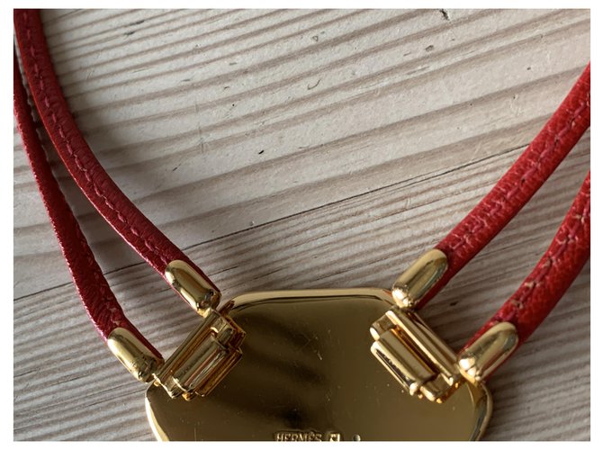 Hermès Halsketten Rot Gold hardware - Ansicht 11