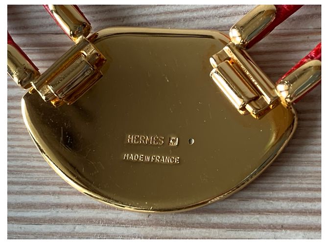 Hermès Halsketten Rot Gold hardware - Ansicht 12