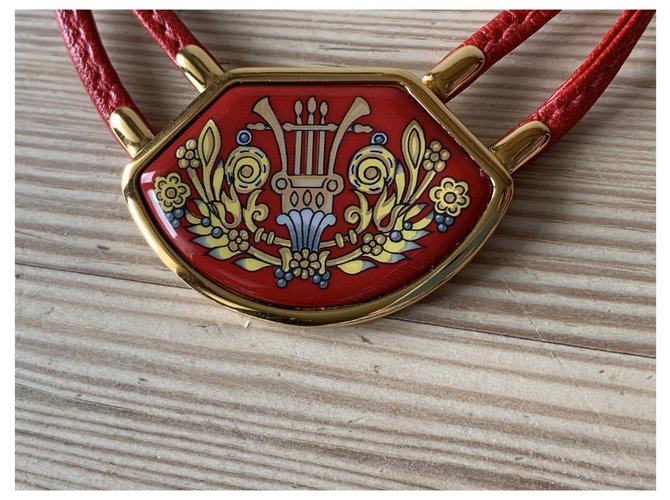 Hermès Halsketten Rot Gold hardware - Ansicht 13