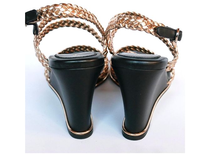 Chanel Zeppe intrecciate d'oro - vista 5