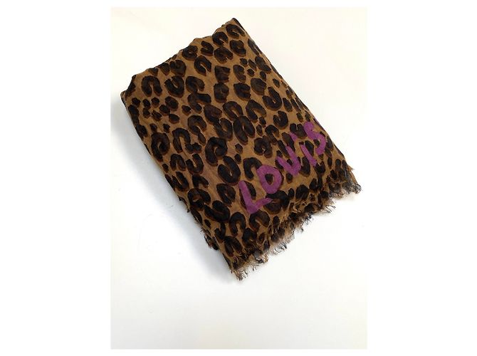 Louis Vuitton Leopard Kaschmir hat Stephen Sprouse gestohlen Braun - Ansicht 11