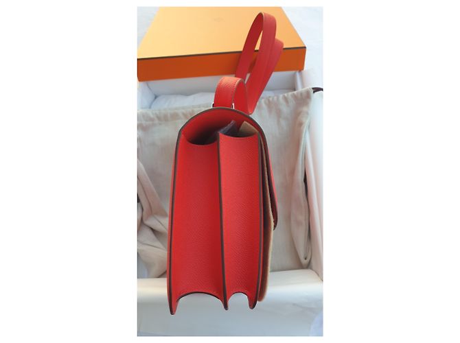 Hermès Constance 24 in pelle Epsom Rouge de Coeur Rosso - vista 6