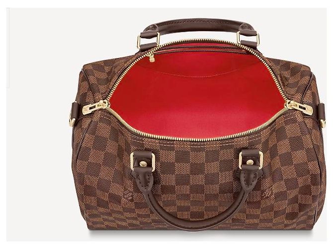 Louis Vuitton Speedy Bandouliere 30 Damier Ebene Marrone Pelle - vista 2