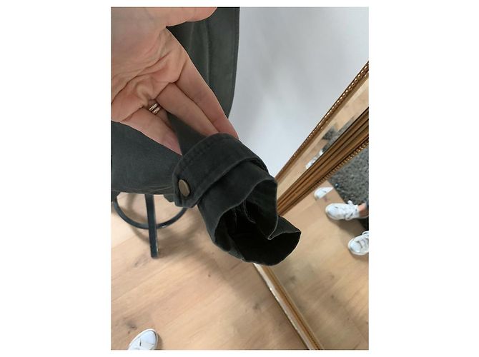 Parka Berenice de pelo de cachemira con capucha extraíble caqui - vista 10