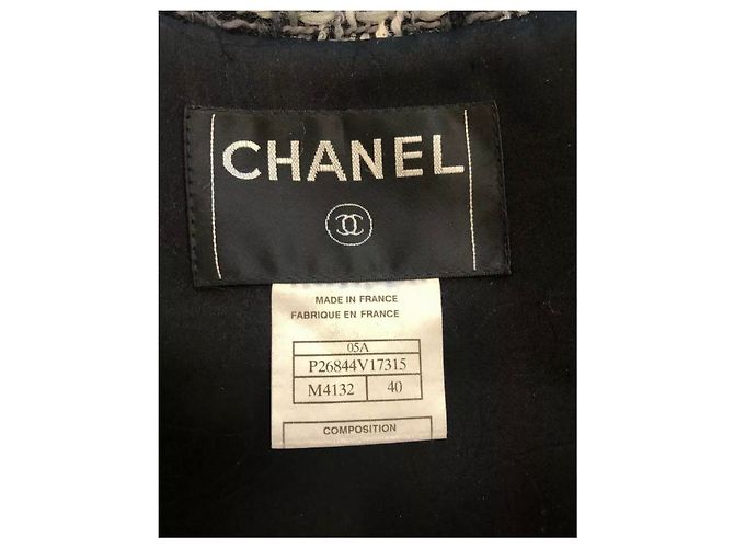 Casaco Chanel Camelia de lã preto - vista 4
