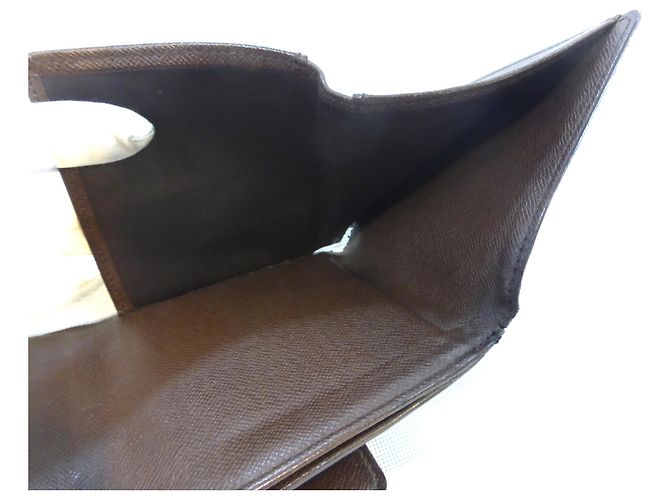 Louis Vuitton Elise Damier Ebène Portafoglio Marrone Marrone scuro - vista 12