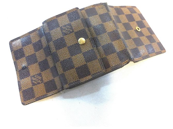 Louis Vuitton Elise Damier Ebène Portafoglio Marrone Marrone scuro - vista 14