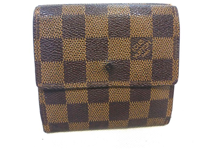 Louis Vuitton Elise Damier Ebène Portafoglio Marrone Marrone scuro - vista 2