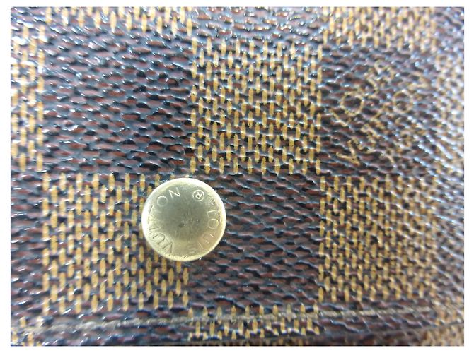 Louis Vuitton Elise Damier Ebène Portafoglio Marrone Marrone scuro - vista 3