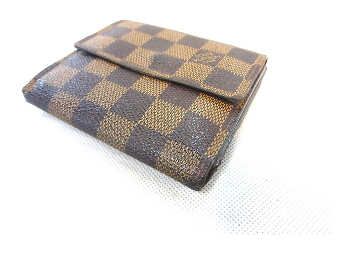 Louis Vuitton Elise Damier Ebène Portafoglio Marrone Marrone scuro - vista 4