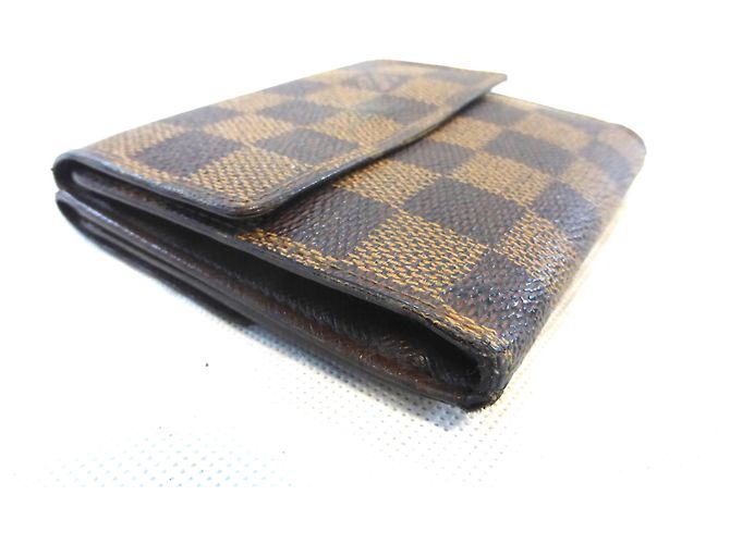 Louis Vuitton Elise Damier Ebène Portafoglio Marrone Marrone scuro - vista 5