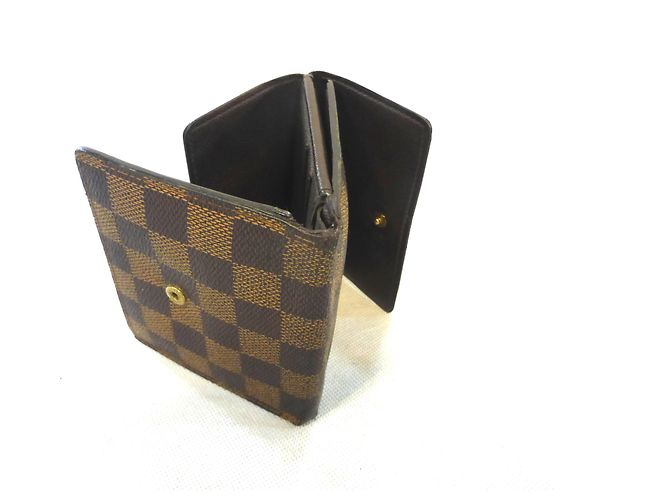 Louis Vuitton Elise Damier Ebène Portafoglio Marrone Marrone scuro - vista 9