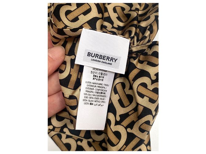 Burberry FOULARD CAPELLI MONOGRAMMA MARRONE - vista 4