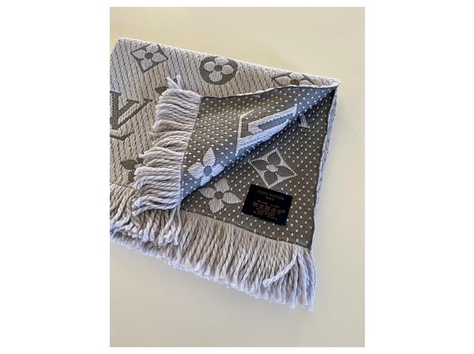 Sciarpa Louis Vuitton logomania Grigio - vista 4