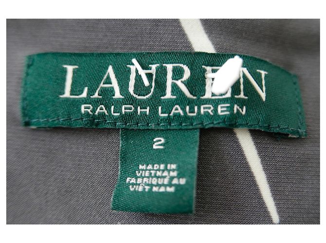 Ralph Lauren Graues Blumenjersey-Kleid Anthrazitgrau - Ansicht 4