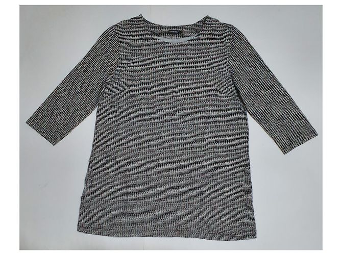 Camicetta lunga Marimekko nera e bianca in cotone Taglia L Nero Bianco - vista 3