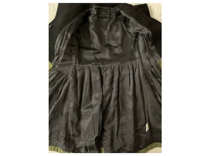 Autre Marque HAUTE Bicolor Wool and Technical Material Slim Coat Multiple colors - view 4
