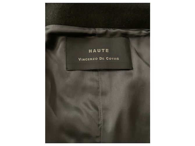 Autre Marque HAUTE Bicolor Wool and Technical Material Slim Coat Multiple colors - view 5